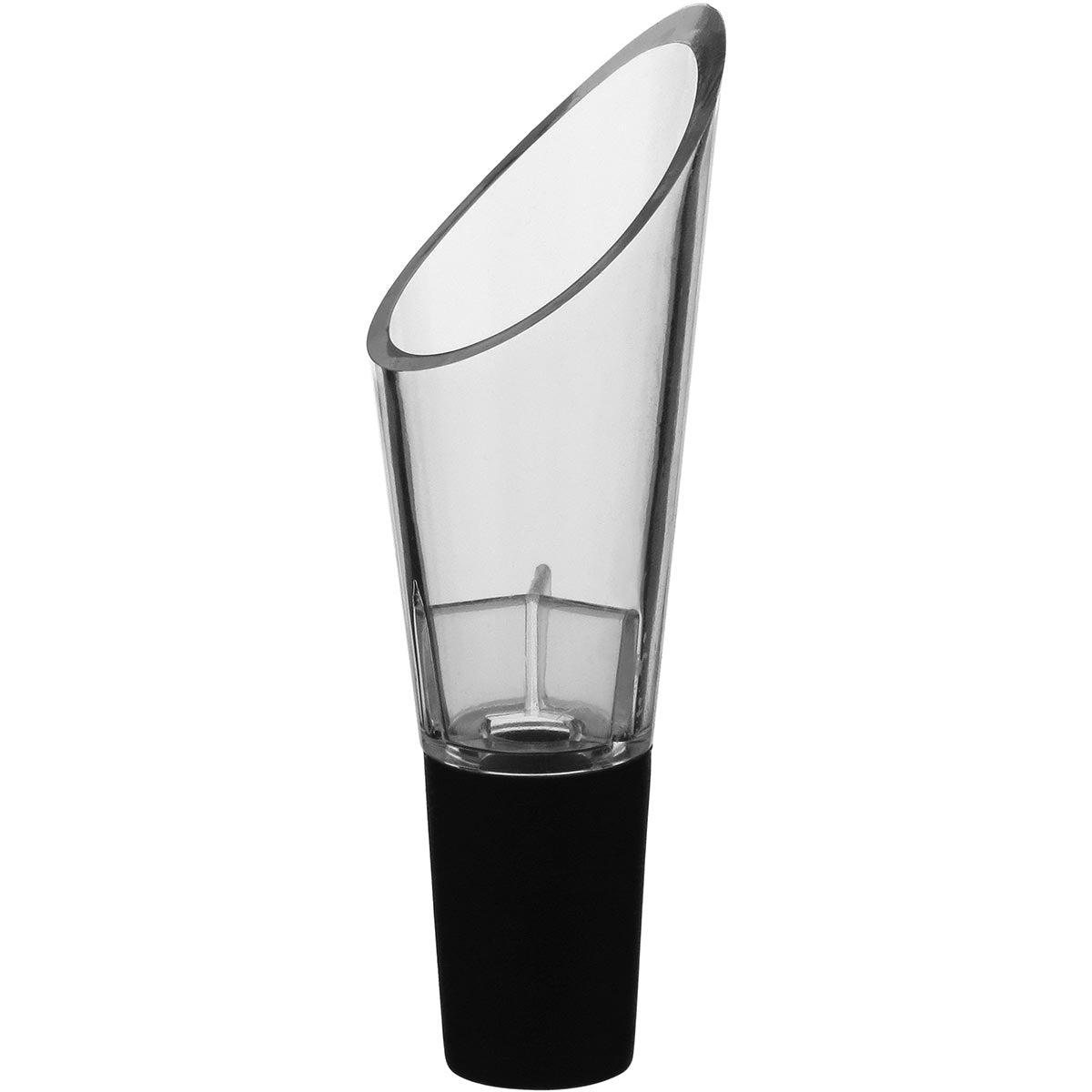 Kit Acessórios para Vinho Acrílico Preto 5x12x10cm com Saca-Rolhas