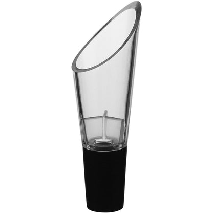 Kit Acessórios para Vinho Acrílico Preto 5x12x10cm com Saca-Rolhas