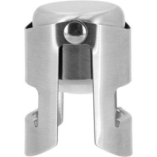 Tampa de Champanhe Inox Prata 6x4cm - Preserva Sabor e Aroma
