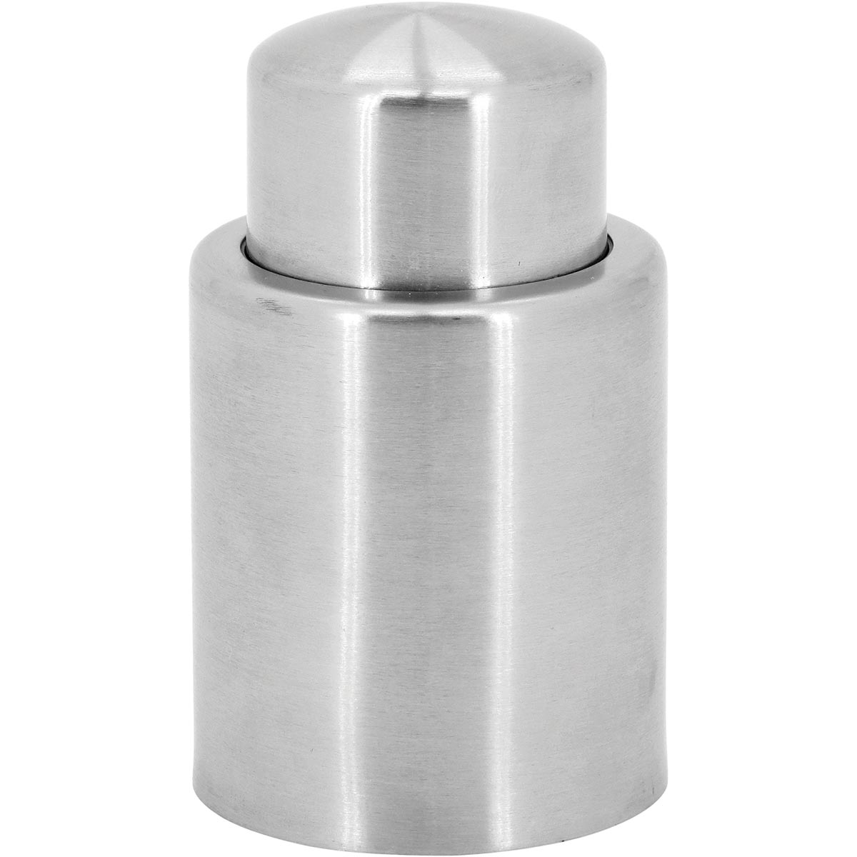 Tampa de Vinho a Vácuo Inox Prata 7x4x4cm - Preserve o Sabor
