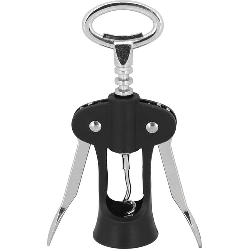 Saca-Rolhas Baco Inox Preto 15x8cm - Acessório para Vinho