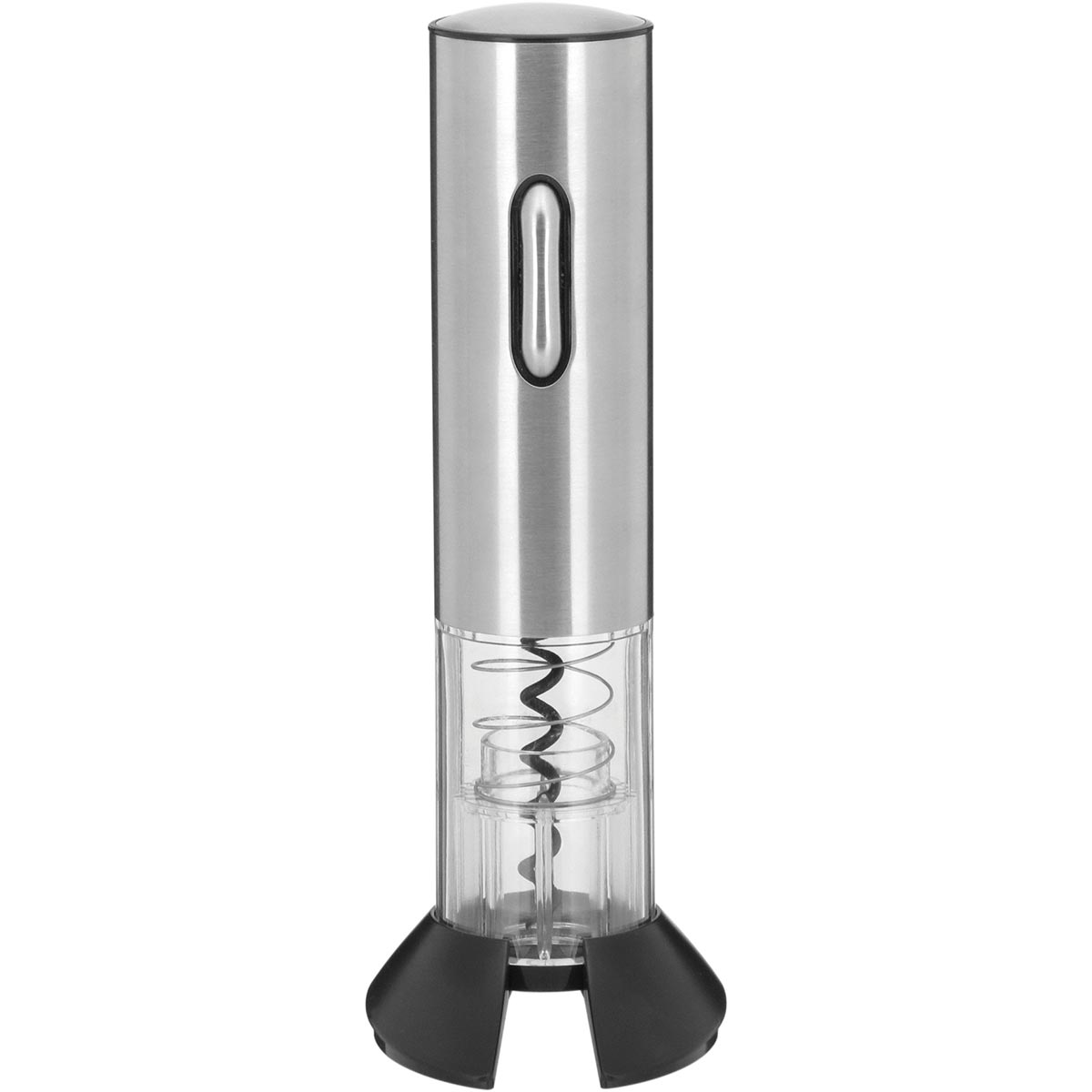 Abridor Elétrico de Vinho USB Inox Prata 21cm Recarregável Portátil