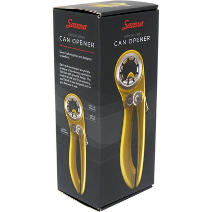 Abridor de Lata Savora Inox Amarelo com Abridor de Garrafas 20cm