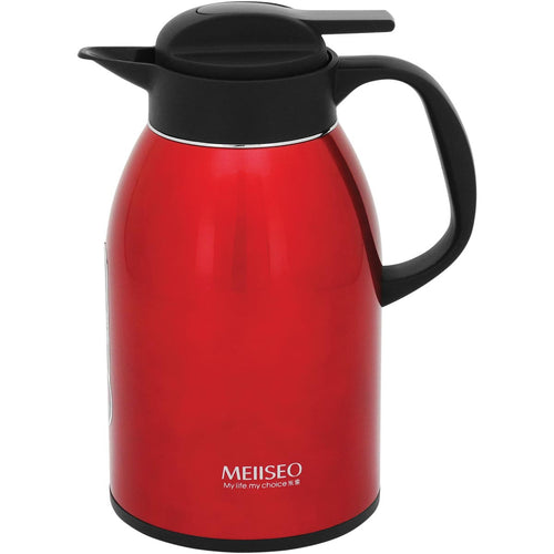 Garrafa Térmica Inox Kaffe 1,6L Parede Dupla Vermelha 26x20x14cm