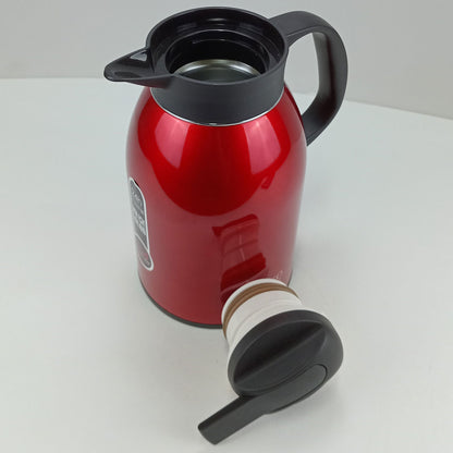 Garrafa Térmica Inox Kaffe 1,6L Parede Dupla Vermelha 26x20x14cm