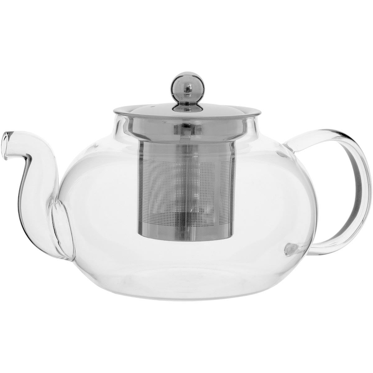 Conjunto Chaleira e 6 Xícaras Antella Vidro Borossilicato 750ml Transparente