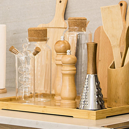 Moedor de Sal e Pimenta Paris Madeira Natural 17cm 5x5cm