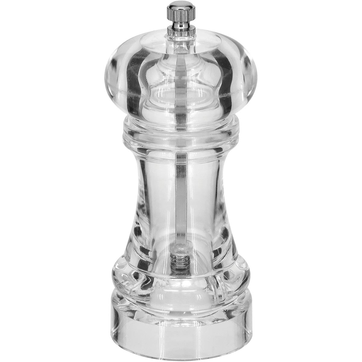 Moedor de Sal e Pimenta Nancy Acrílico Transparente 14x6cm