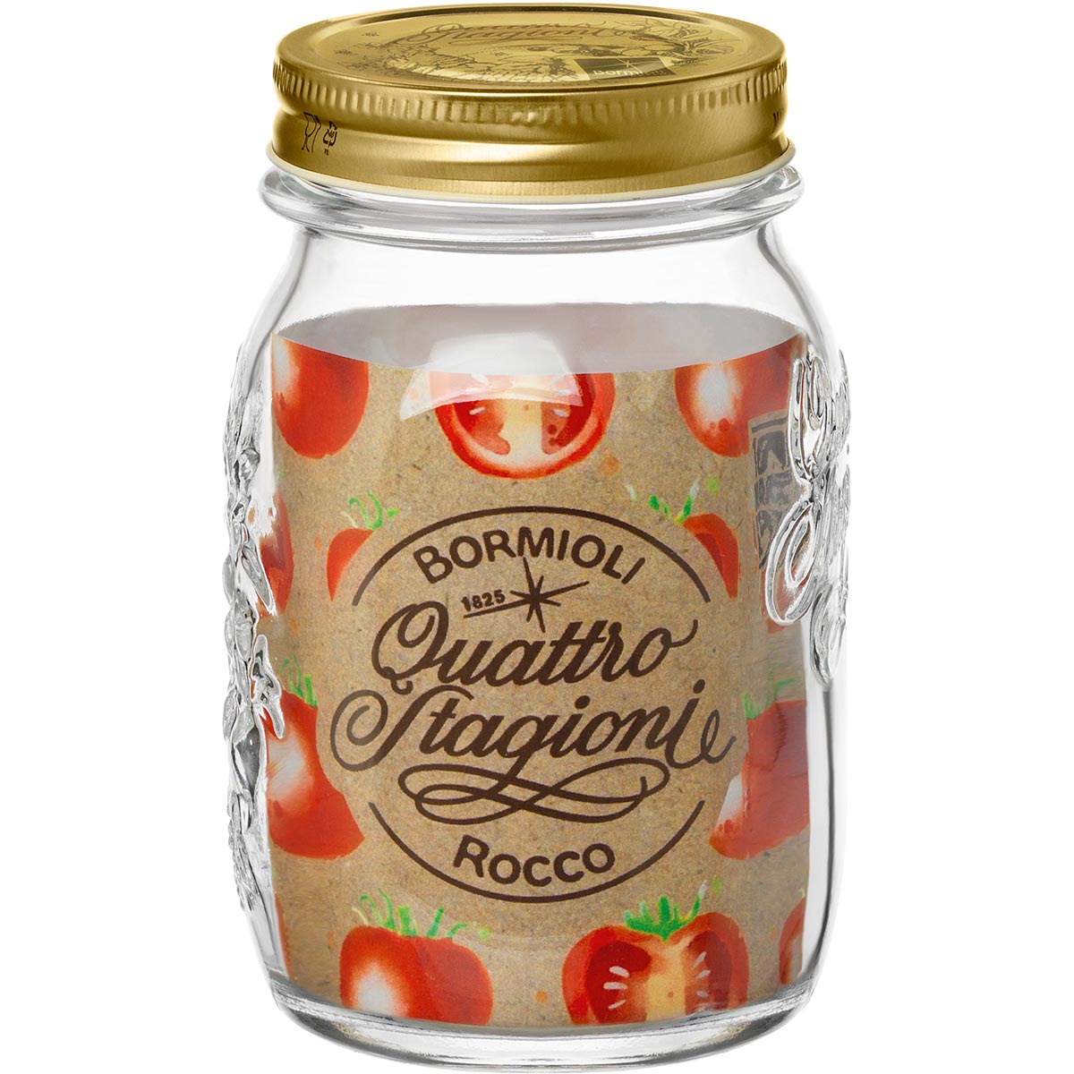 Pote de Vidro Bormioli Rocco Qstagioni 500ml com Tampa Metal Transparente