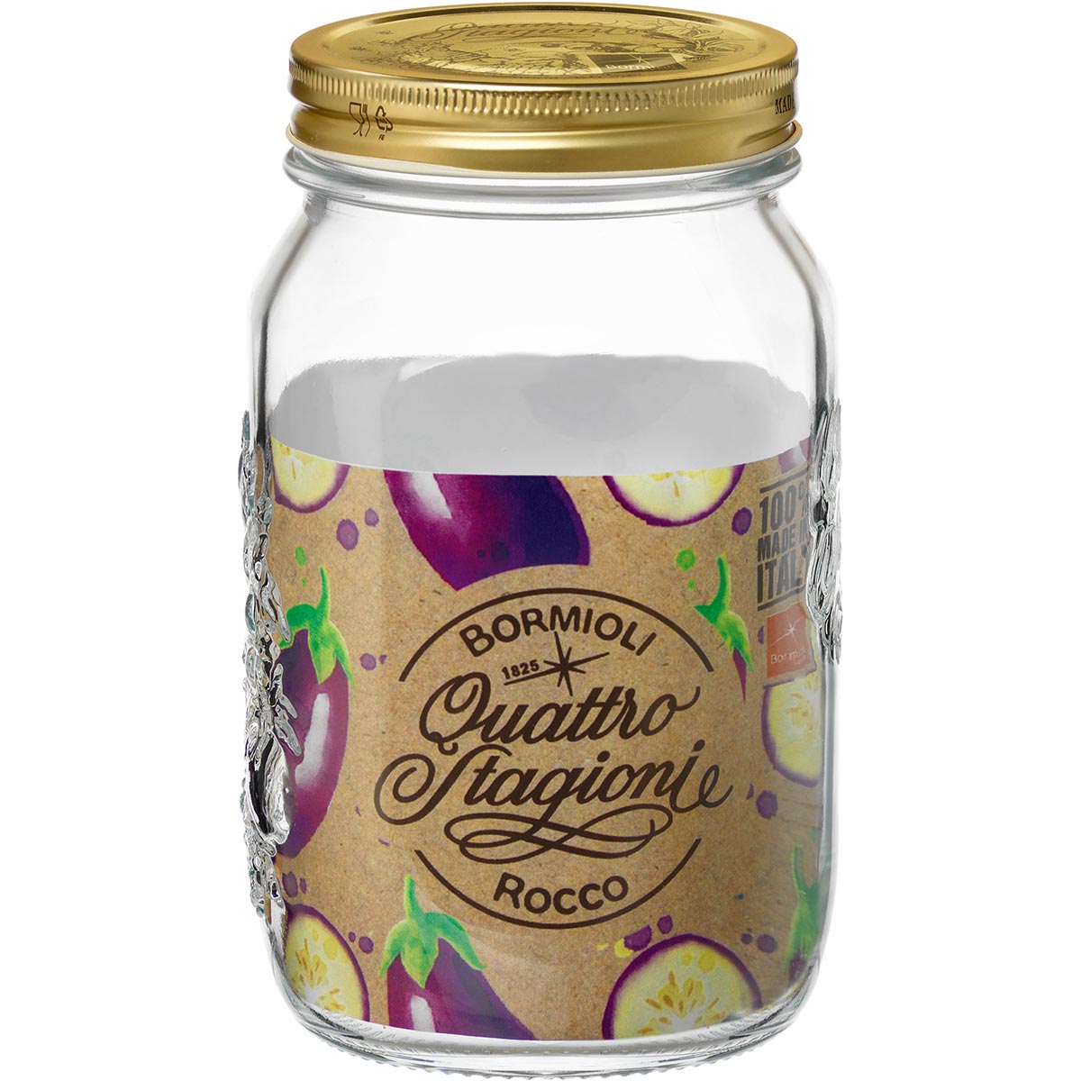 Pote de Vidro Bormioli Rocco Qstagioni 1L com Tampa Metal Transparente