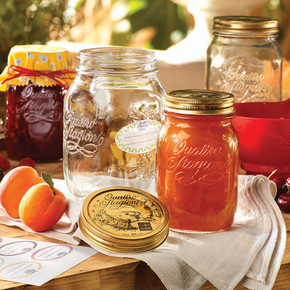 Pote de Vidro Bormioli Rocco Qstagioni 1L com Tampa Metal Transparente