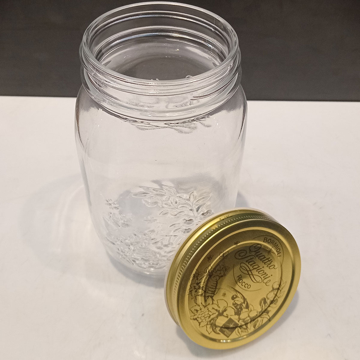 Pote de Vidro Bormioli Rocco Qstagioni 1L com Tampa Metal Transparente