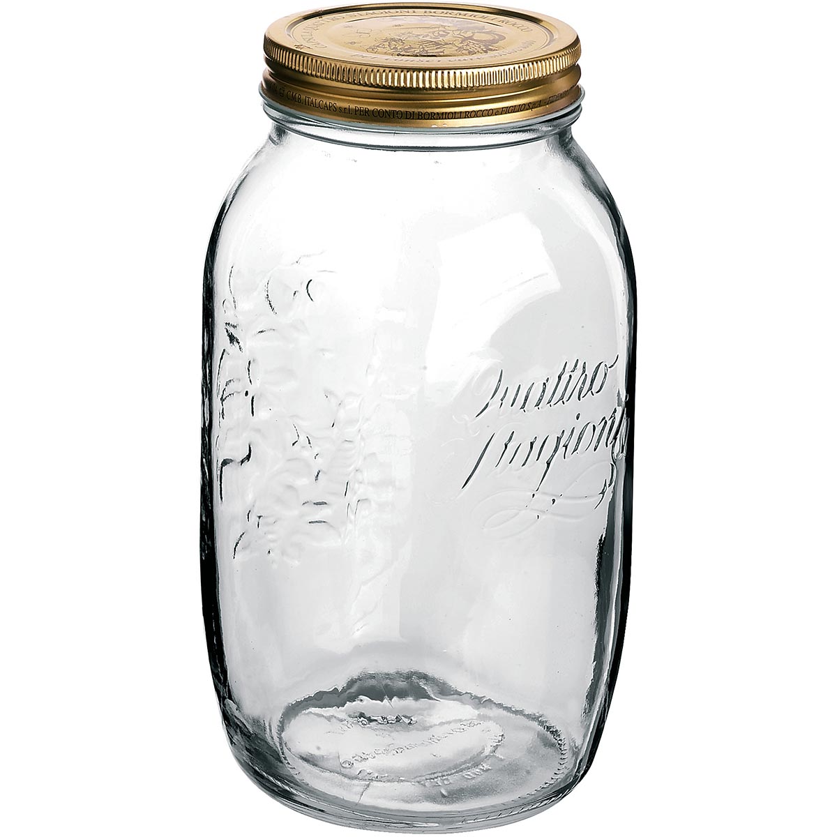 Pote de Vidro Bormioli Rocco Qstagioni 1,5L Transparente com Tampa Metal 21x11cm