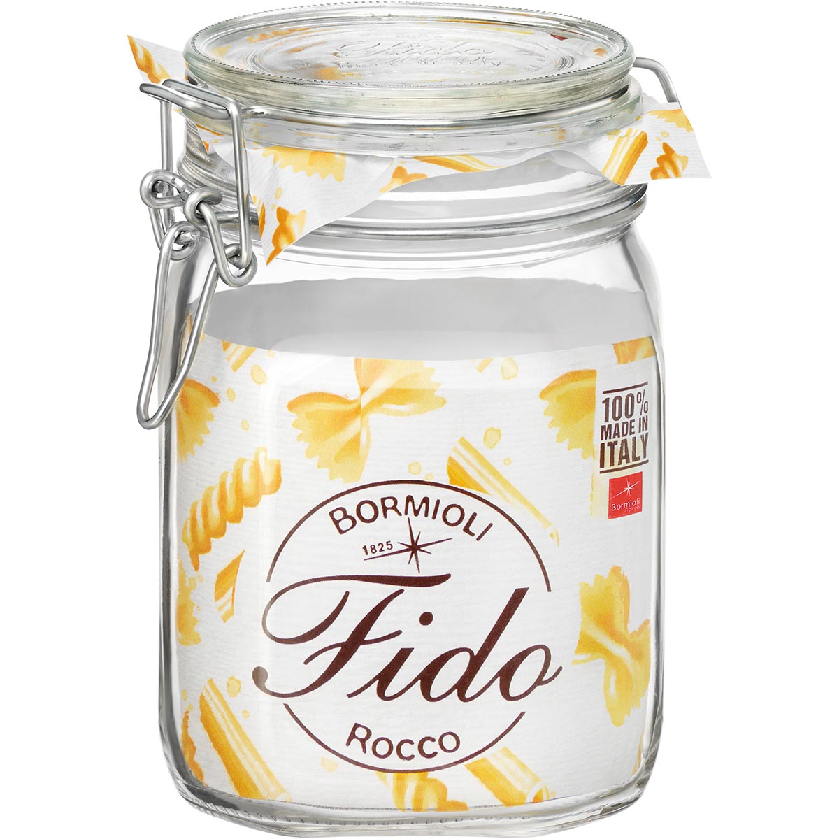 Pote Hermético de Vidro 1L Bormioli Rocco Fido Transparente 16x11cm