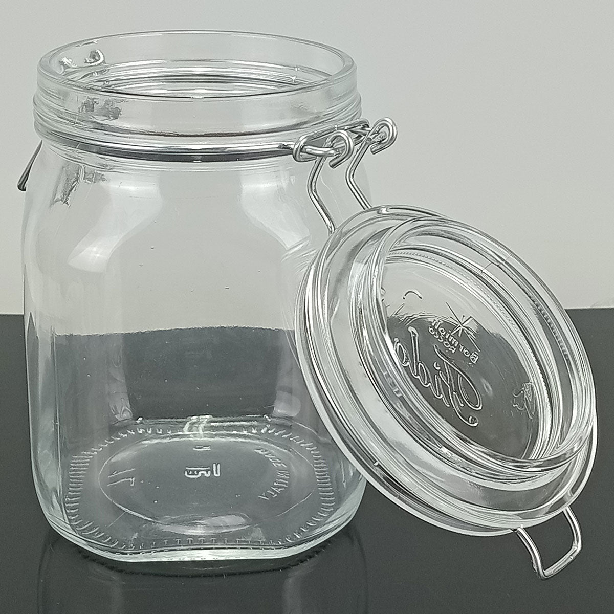 Pote Hermético de Vidro 1L Bormioli Rocco Fido Transparente 16x11cm