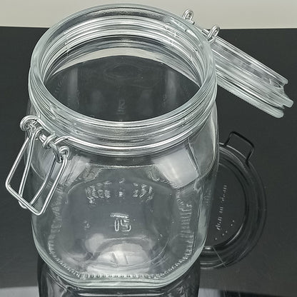 Pote Hermético de Vidro 1L Bormioli Rocco Fido Transparente 16x11cm