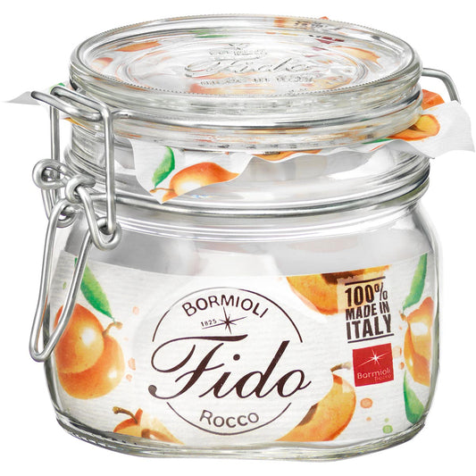 Pote Hermético de Vidro Bormioli Rocco Fido 500ml Transparente 10x10cm