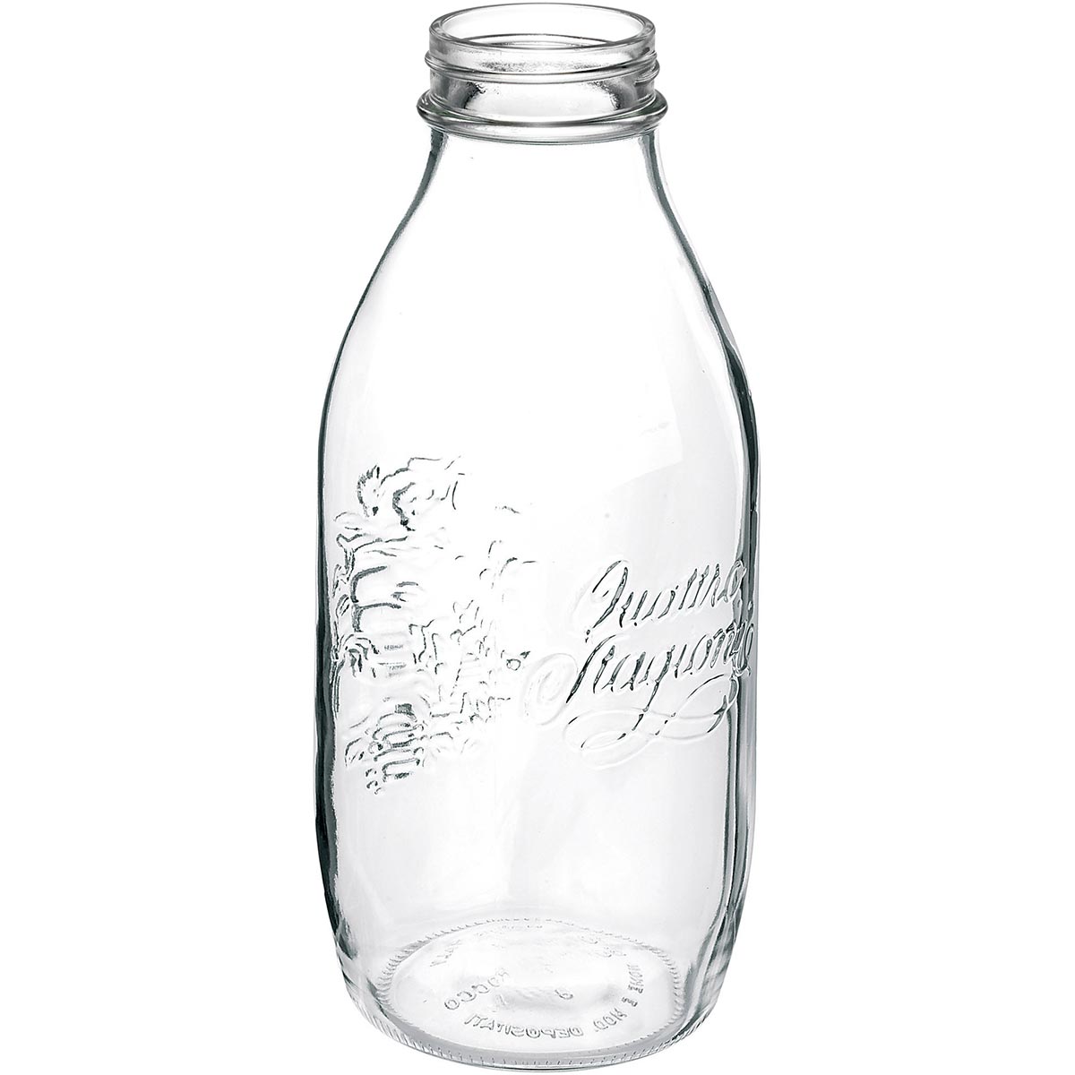 Garrafa de Vidro Bormioli Rocco Qstagioni 1L com Tampa Metálica Dourada