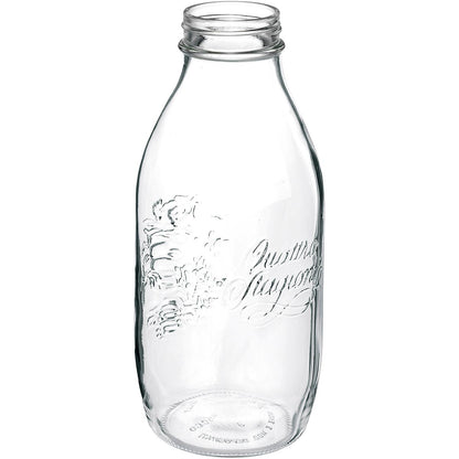 Garrafa de Vidro Bormioli Rocco Qstagioni 1L com Tampa Metálica Dourada