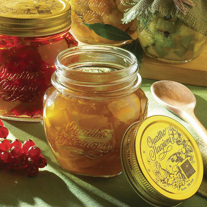 Pote de Vidro Transparente Bormioli Rocco Qstagioni 150ml com Tampa Metálica