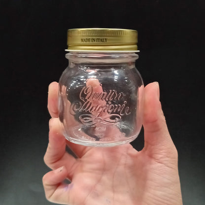 Pote de Vidro Transparente Bormioli Rocco Qstagioni 150ml com Tampa Metálica