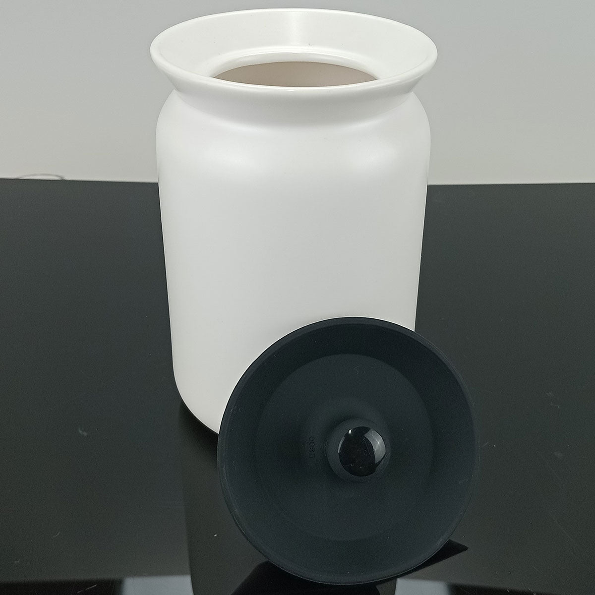 Pote de Mantimentos Cerâmica Glow 1L Branco 16x11x11cm