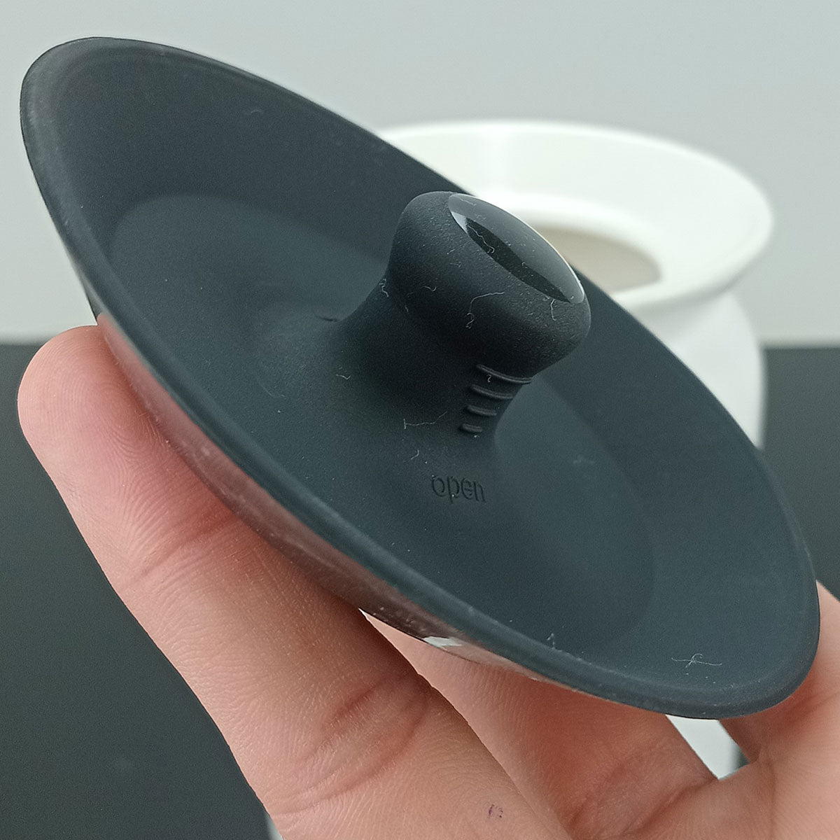 Pote de Mantimentos Cerâmica Glow 1L Branco 16x11x11cm