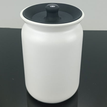 Pote de Mantimentos Cerâmica Glow 1L Branco 16x11x11cm