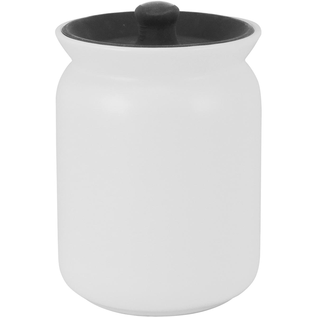Pote de Cerâmica Branco Glow 850ml com Tampa Hermética 14x10x10cm