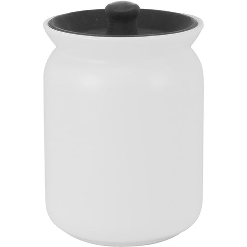Pote de Cerâmica Branco Glow 850ml com Tampa Hermética 14x10x10cm