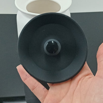 Pote de Cerâmica Branco Glow 850ml com Tampa Hermética 14x10x10cm