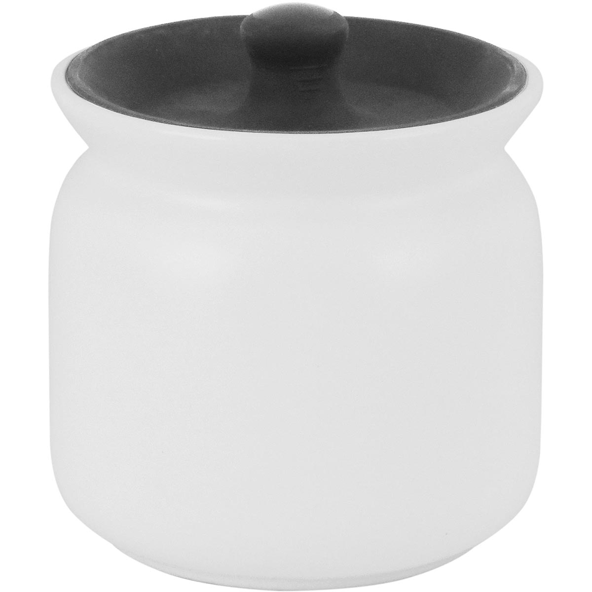 Pote de Cerâmica Branco Glow 450ml com Tampa para Armazenamento de Alimentos