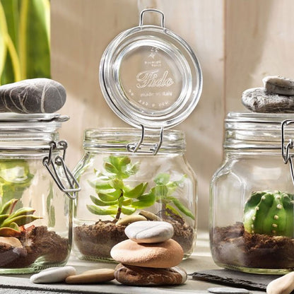 Pote Hermético de Vidro 750ml Bormioli Rocco Fido Transparente 14x11cm