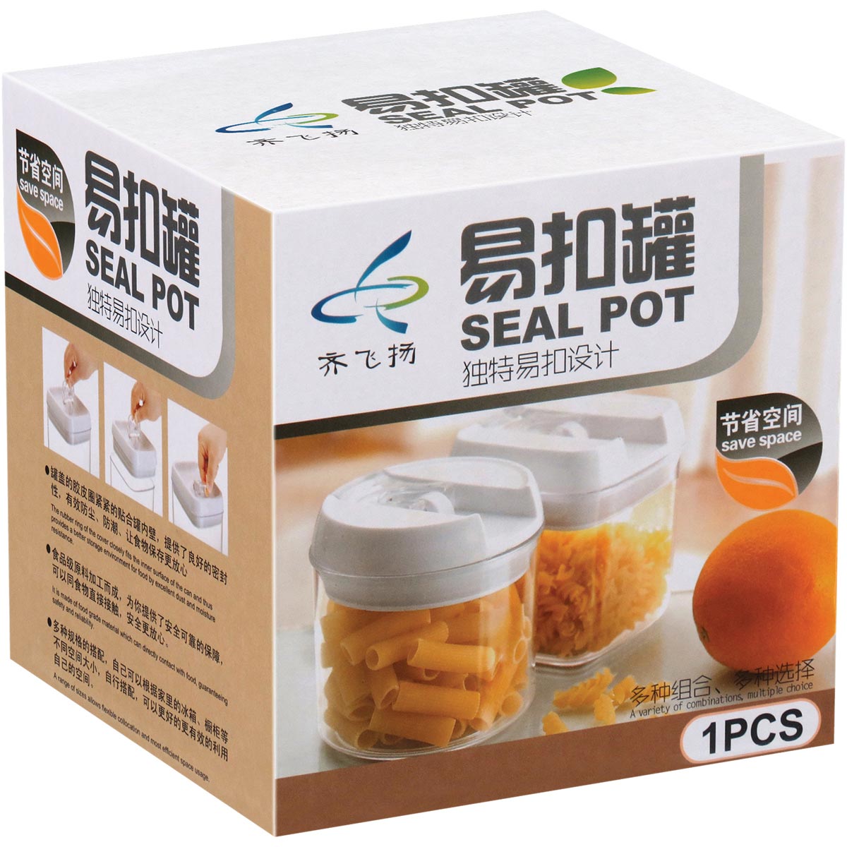 Pote Hermético Pratik 500ml Plástico Transparente para Mantimentos