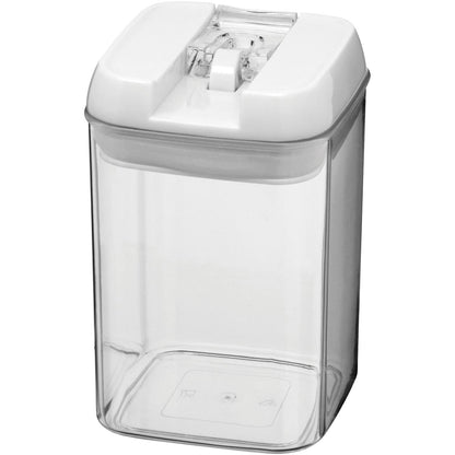 Pote Hermético Plástico Pratik 800ml Transparente com Tampa Rosca