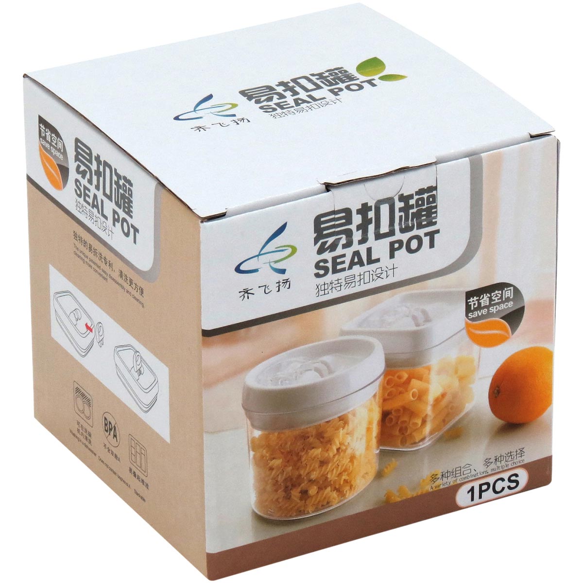 Pote Hermético Pratik 900ml Plástico Transparente para Mantimentos