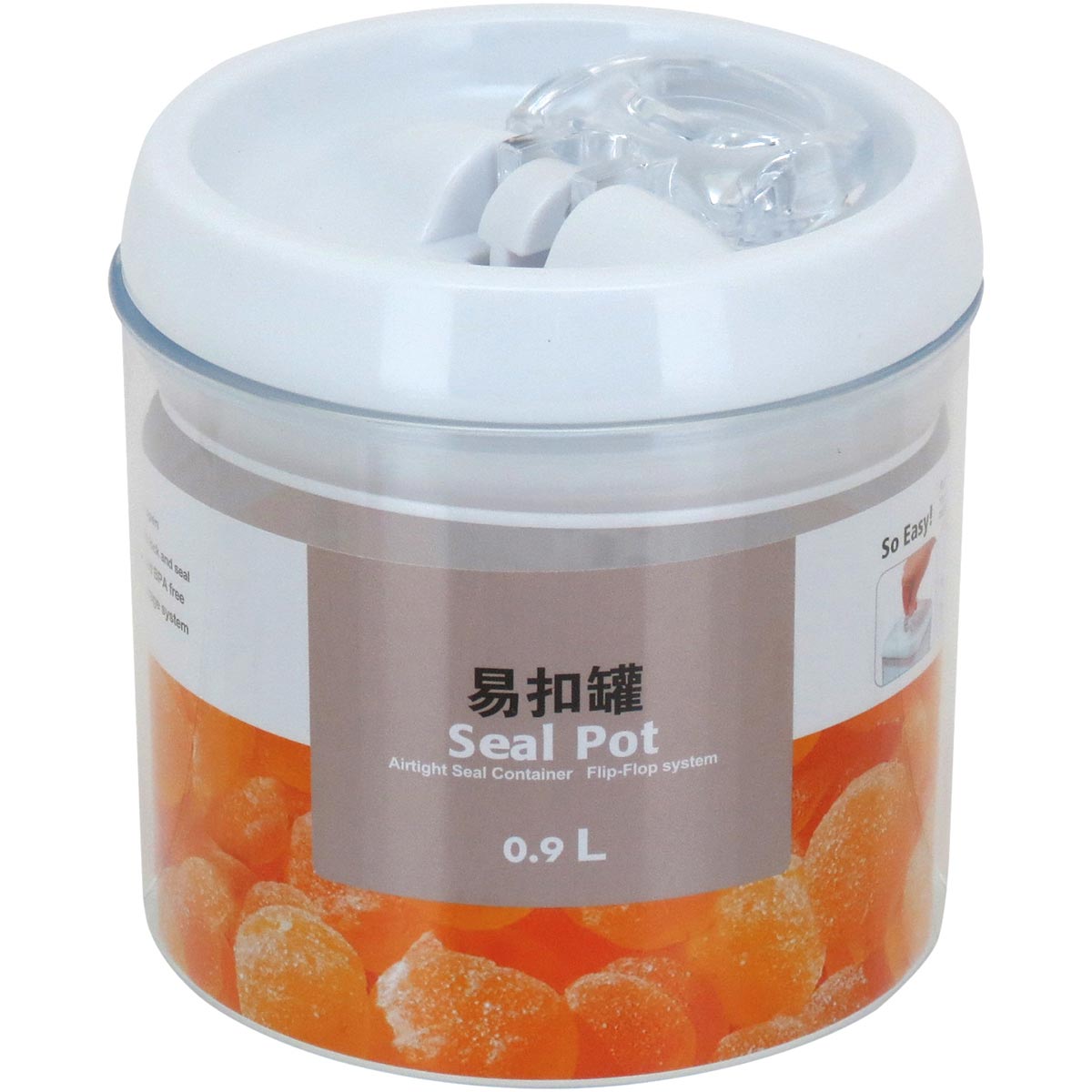 Pote Hermético Pratik 900ml Plástico Transparente para Mantimentos