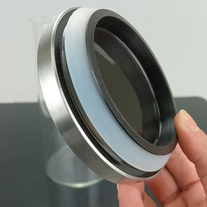 Pote de Vidro Borossilicato 1,3L Flavor com Anel de Silicone Transparente