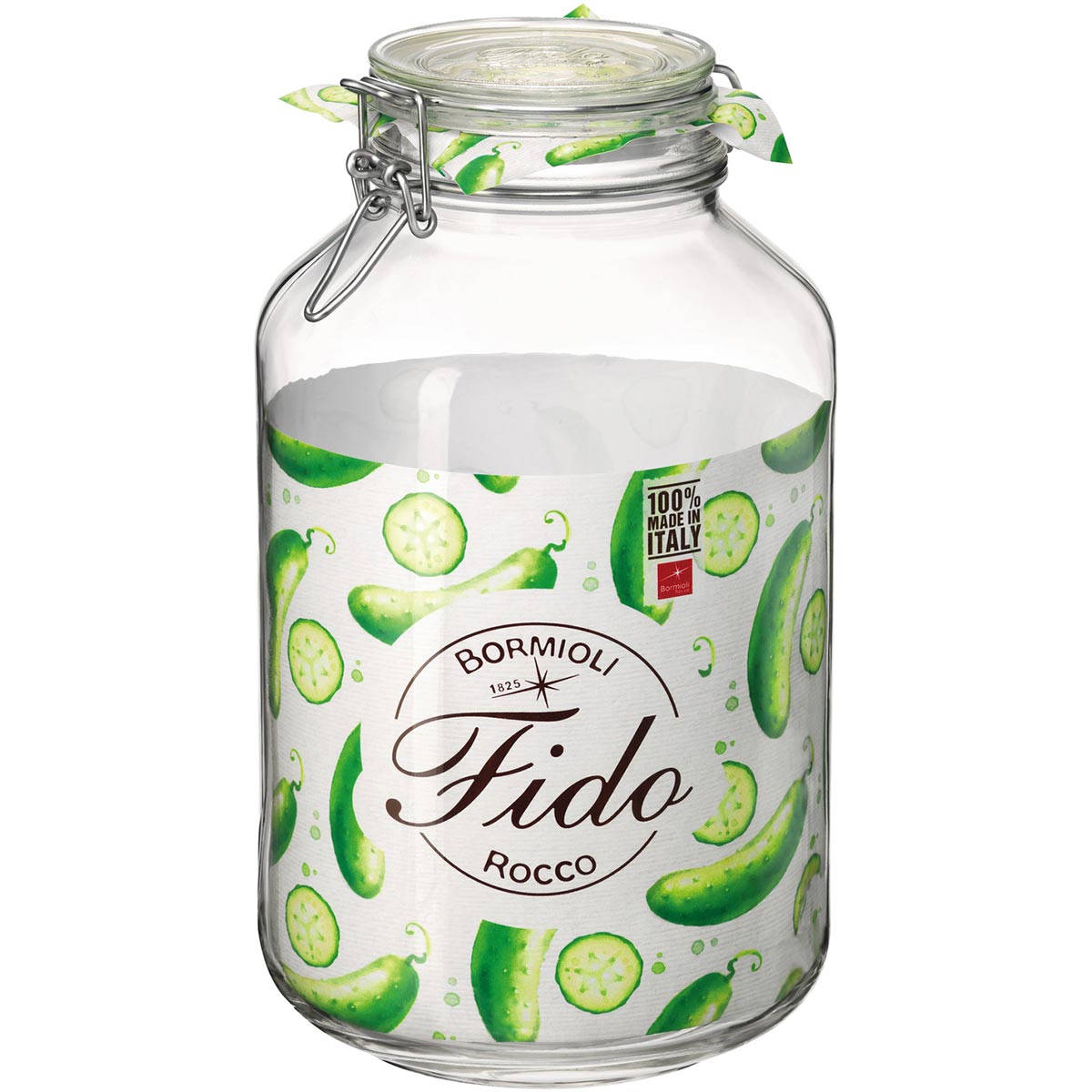 Pote Hermético de Vidro Bormioli Rocco Fido 4L Transparente 28x16cm