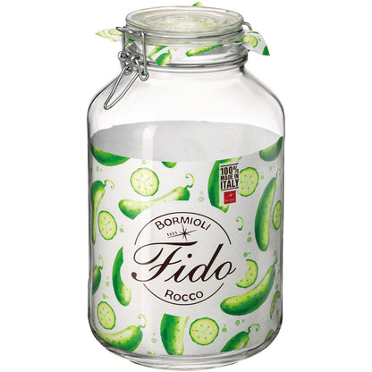 Pote Hermético de Vidro Bormioli Rocco Fido 4L Transparente 28x16cm