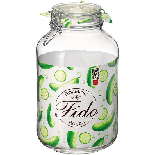 Pote Hermético de Vidro Bormioli Rocco Fido 4L Transparente 28x16cm
