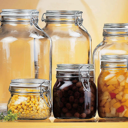 Pote Hermético de Vidro Bormioli Rocco Fido 4L Transparente 28x16cm