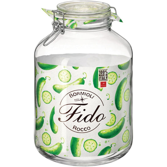 Pote Hermético de Vidro 5L Bormioli Rocco Fido Transparente 28x18x18cm
