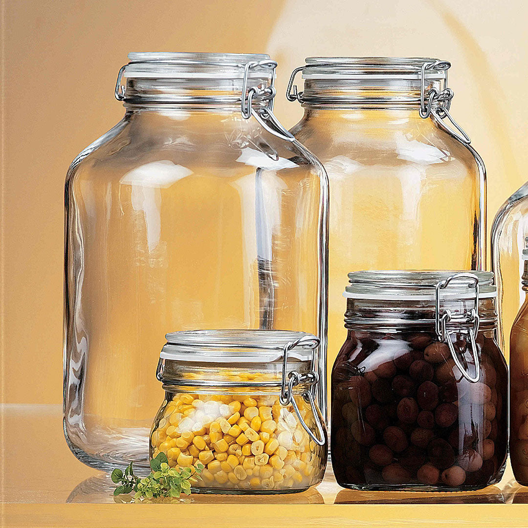 Pote Hermético de Vidro 5L Bormioli Rocco Fido Transparente 28x18x18cm