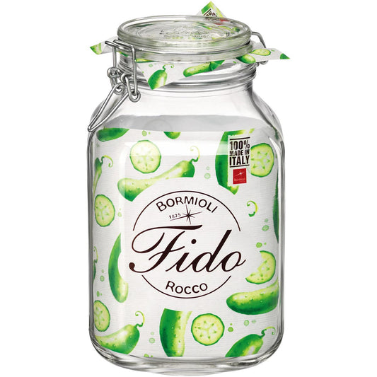 Pote Hermético de Vidro 3L Bormioli Rocco Fido Transparente 24x14cm