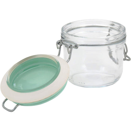 Pote Hermético de Vidro Bormioli Rocco Fido 200ml Tampa Verde 8x8x8cm