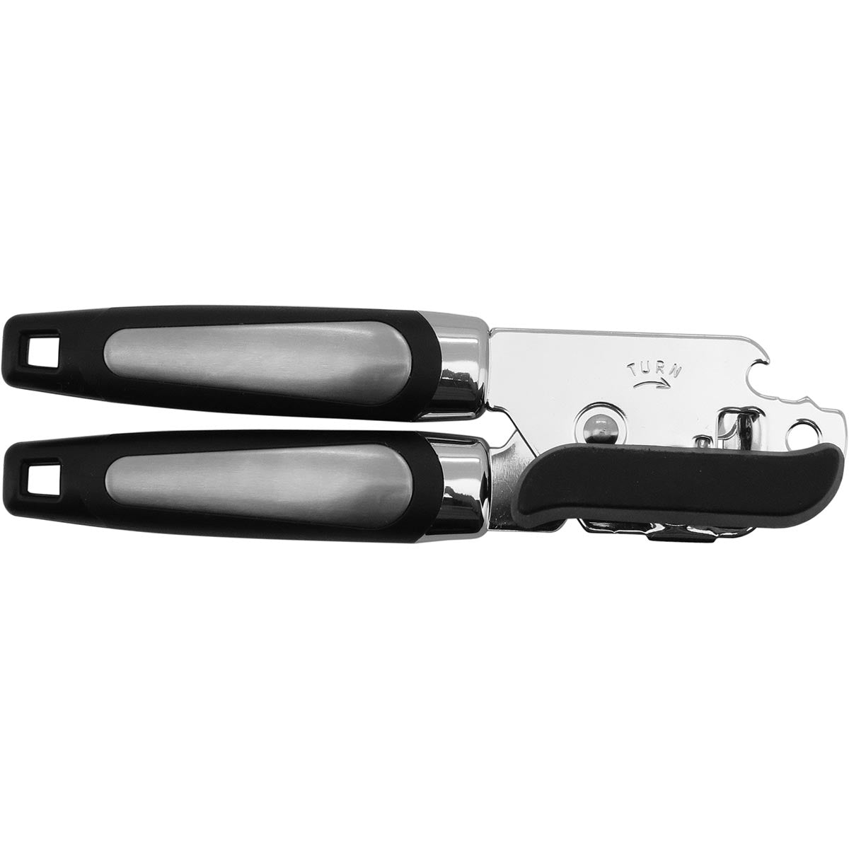 Abridor de Lata Multifuncional Inox Preto com Garrafa 20x6x5 cm