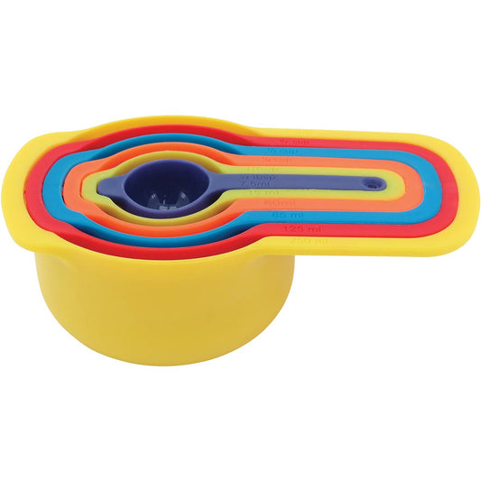 Conjunto de Medidores de Colheres Mino 6 Peças Plástico Colorido