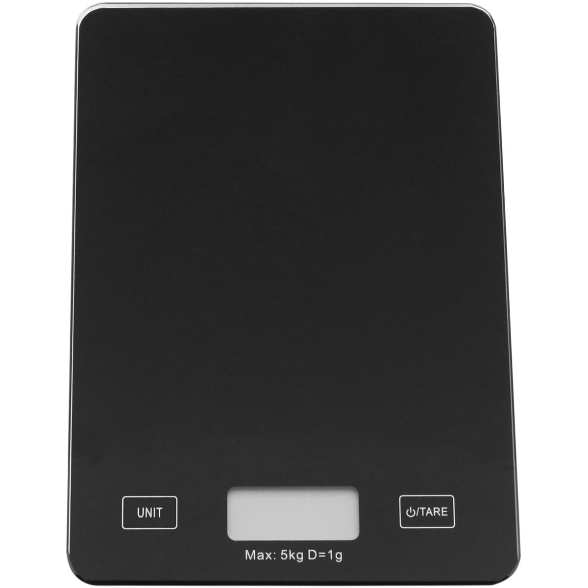 Balança Digital de Vidro Preto 5kg Scale 2x15x22cm