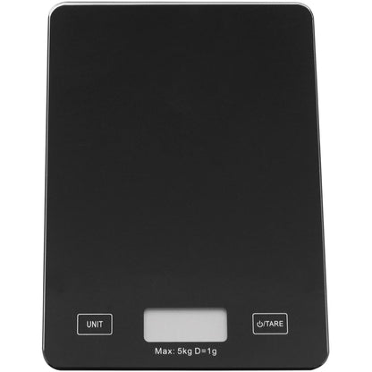 Balança Digital de Vidro Preto 5kg Scale 2x15x22cm